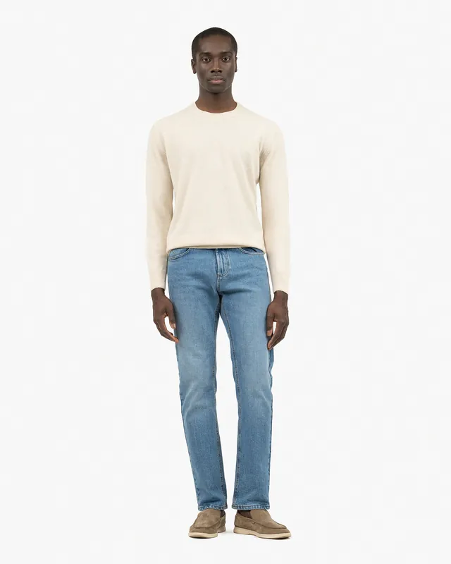 Men's Classic Crew Neck Sweater - Light Beige
