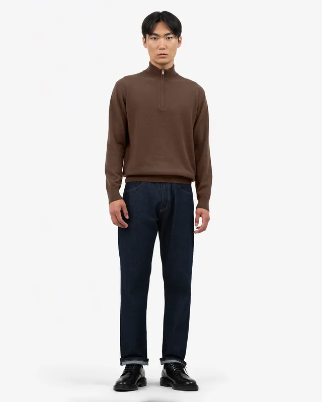 Men's Classic Quarter-Zip - Brown