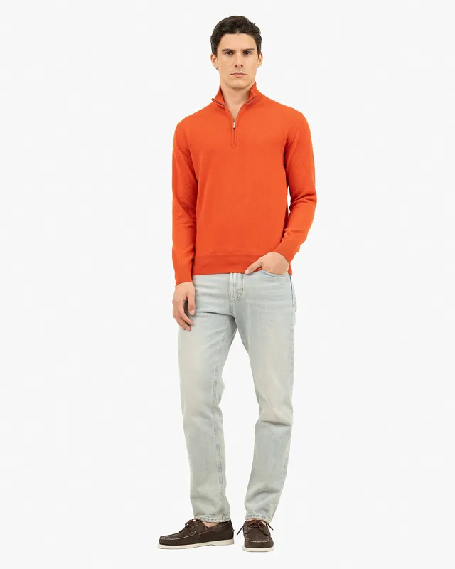 Men's Classic Quarter-Zip - Brick Red