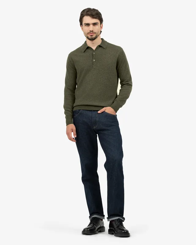Men's Classic Polo Sweater - Green