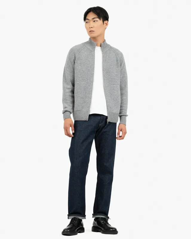Men's Ampezzo Zip Cardigan - Medium Grey