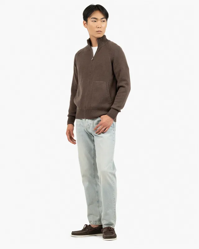 Men's Ampezzo Zip Cardigan - Brown