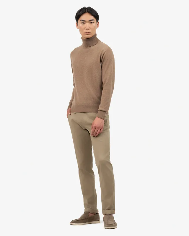 Men's Saxon Turtleneck Sweater - Hazelnut