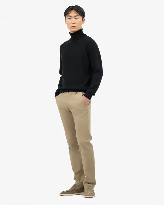 Men's Saxon Turtleneck Sweater - Black
