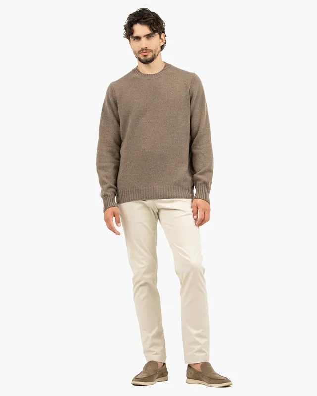 Men's Faloria Crew Neck Sweater - Brown