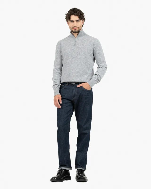 Men's Saxon Quarter-Zip - Medium Grey