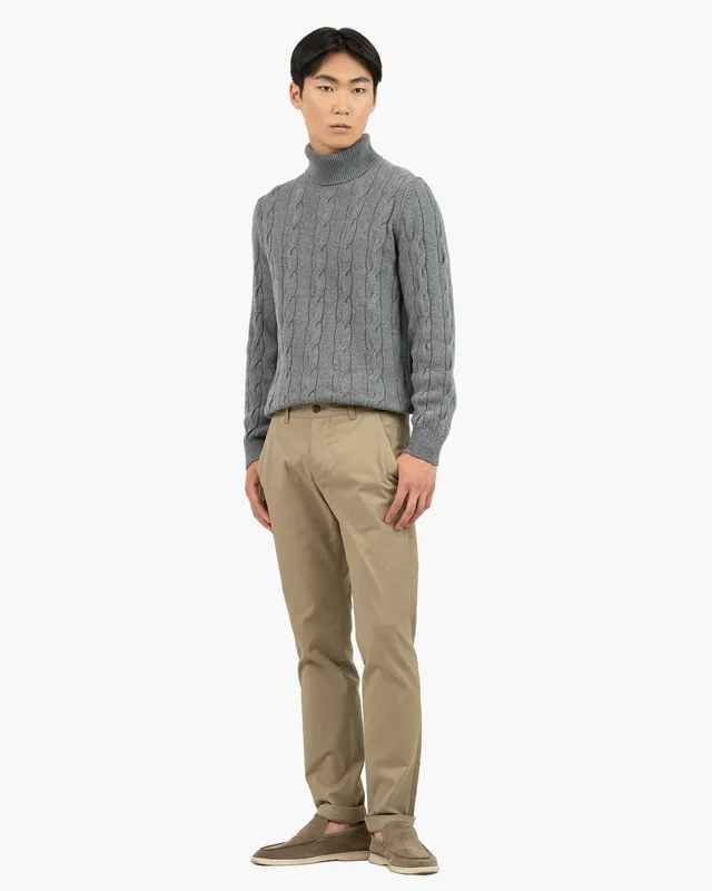 Men's Faloria Cable Turtleneck - Grey