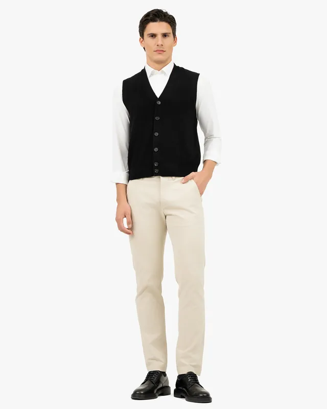 Men's Sevile Cardigan Vest - Black