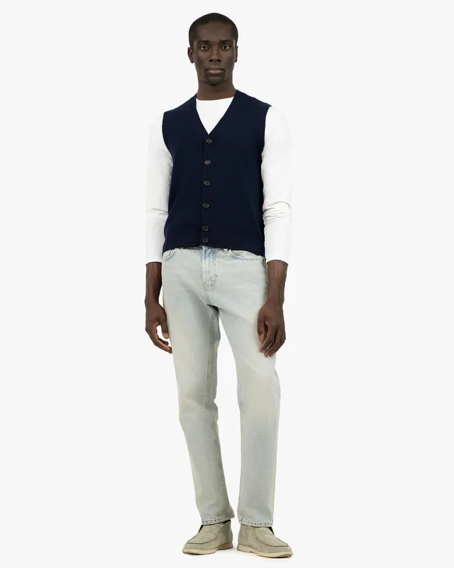 Men's Sevile Cardigan Vest - Blue