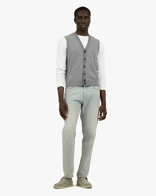 Men's Sevile Cardigan Vest - Grey