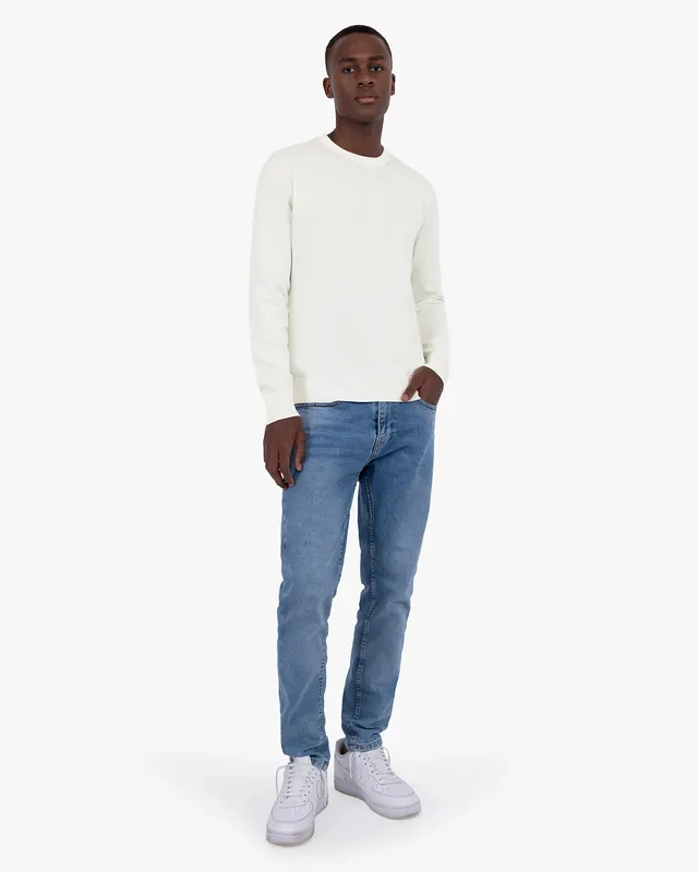 Men's Giza Crew Neck Sweater - White