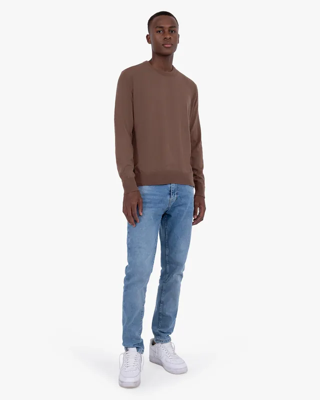 Men's Giza Crew Neck Sweater - Brown