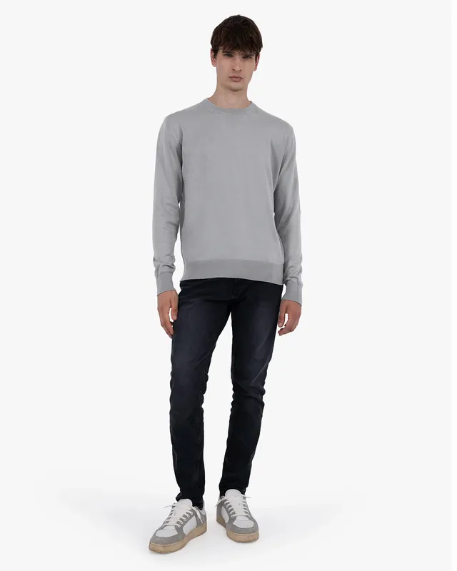 Men's Giza Crew Neck Sweater - Grey