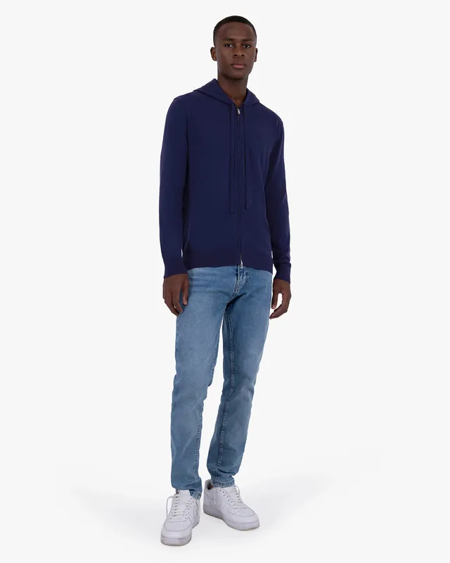 Men's Giza Zip Hoodie - Night Blue