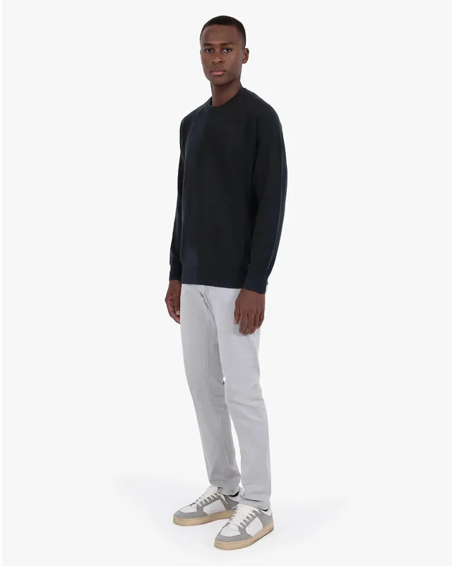 Men's Saxon Raglan Crew Neck Sweater - Black