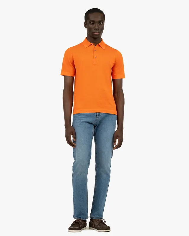 Men's Giza Polo T-Shirt - Orange
