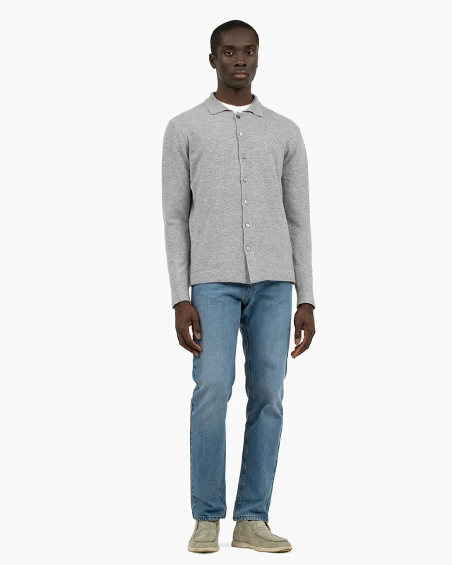 Men's Saxon Knit Shirt - Medium Grey
