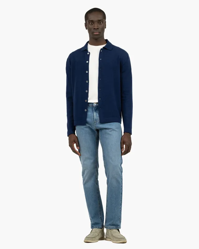 Men's Saxon Knit Shirt - Blue