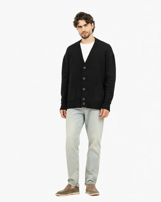 Men's Moritz Maxi Cardigan - Black
