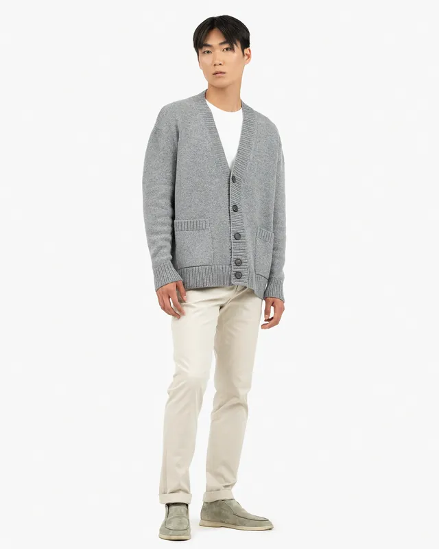 Men's Moritz Maxi Cardigan - Grey