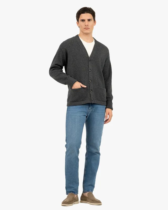 Men's Beacon Cardigan - Charcoal