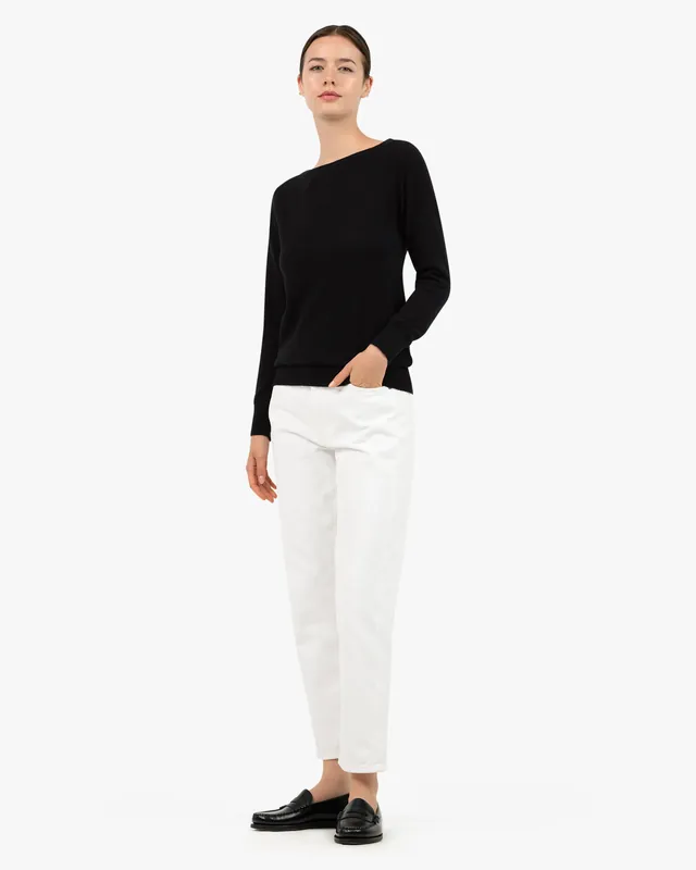 Essential Boat Neck Sweater - Black