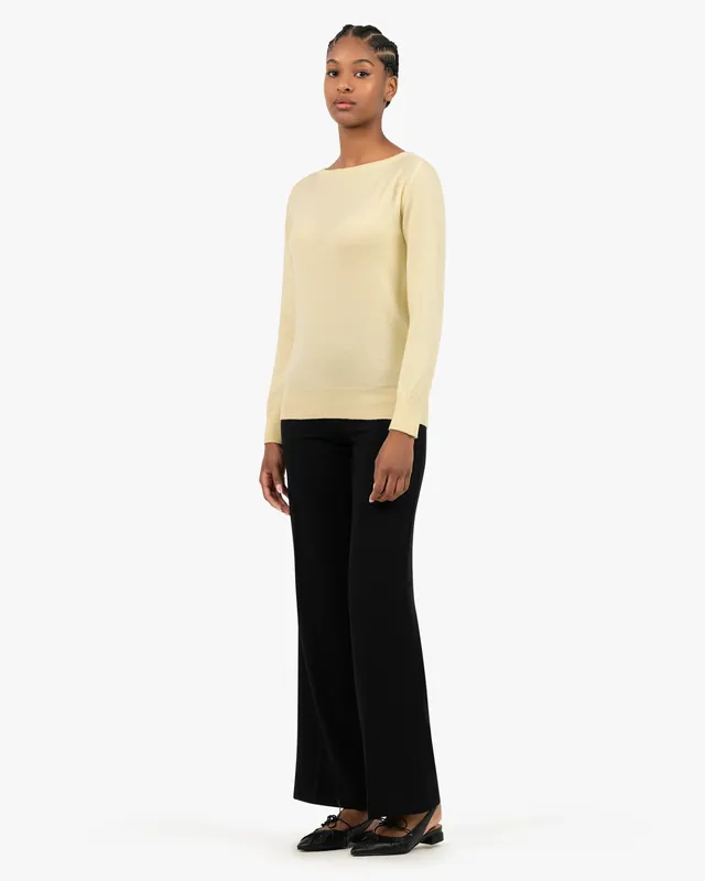 Essential Boat Neck Sweater - Yellow