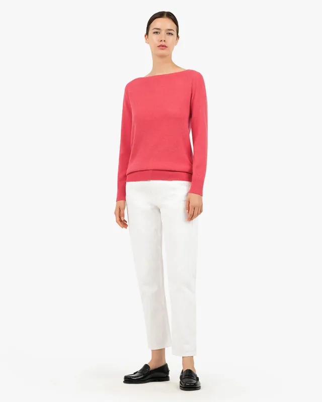 Essential Boat Neck Sweater - Red
