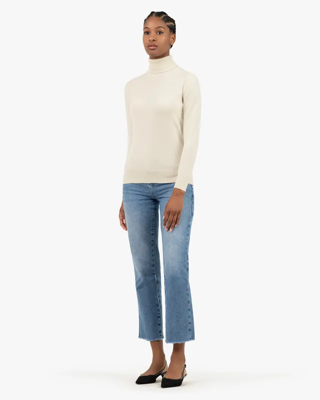 Women's Essential Turtleneck Sweater - White
