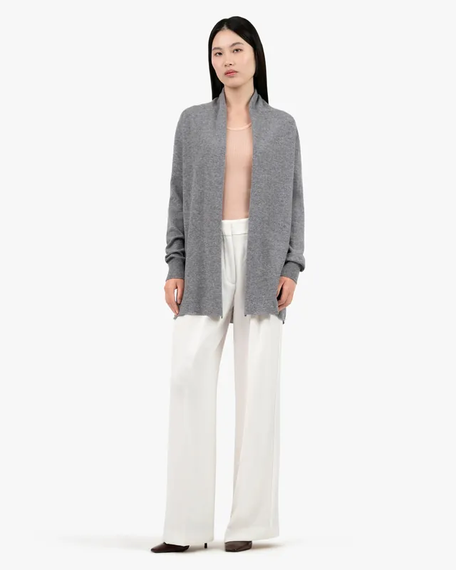 Essential Open Cardigan - Medium Grey