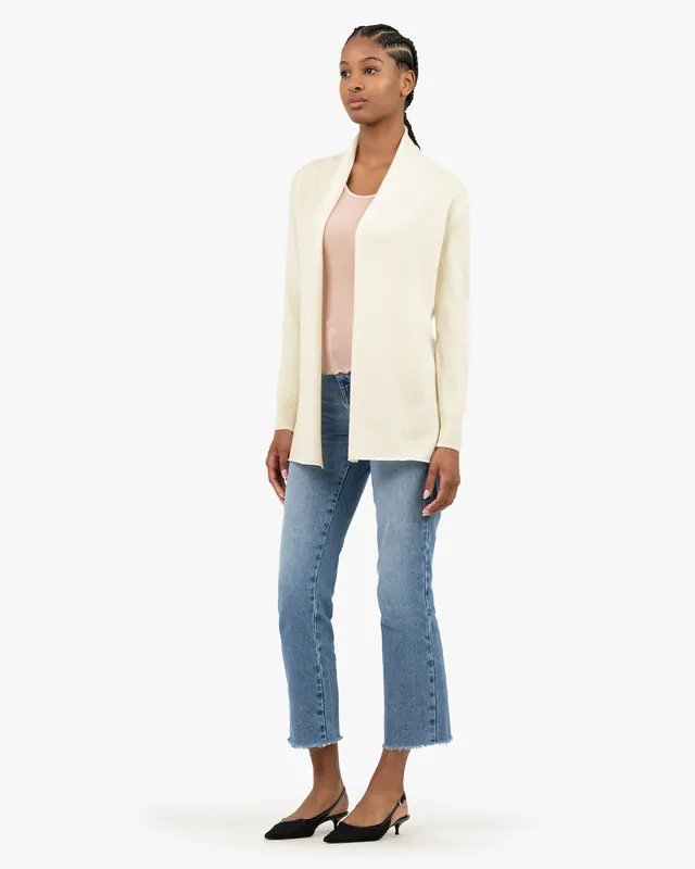 Essential Open Cardigan - White