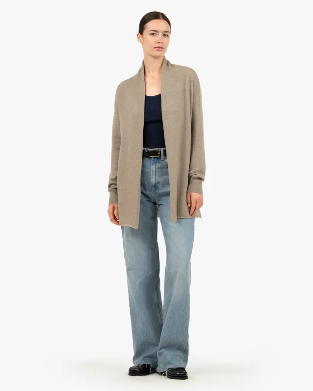 Essential Open Cardigan - Taupe