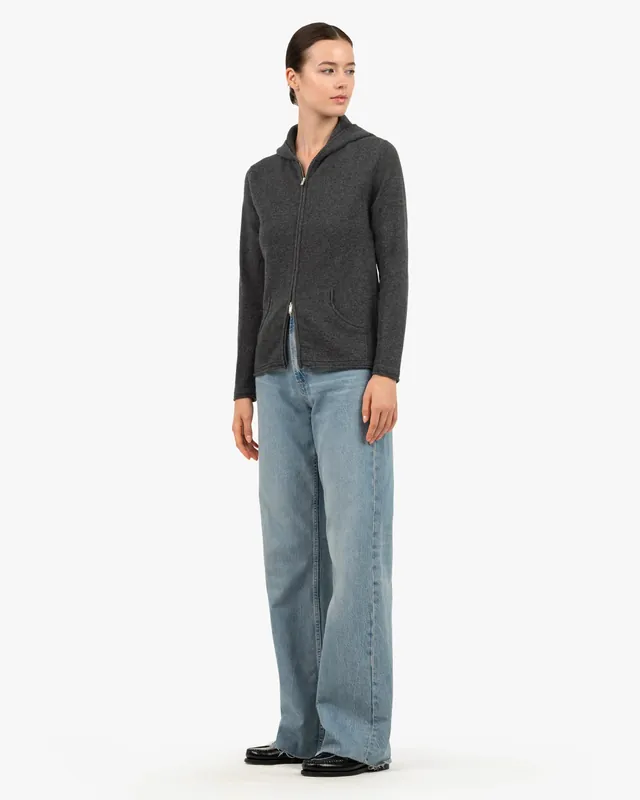 Women's Salò Zip Hoodie - Charcoal
