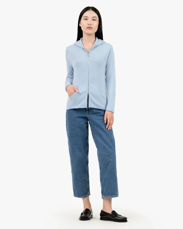 Women's Salò Zip Hoodie - Light Blue
