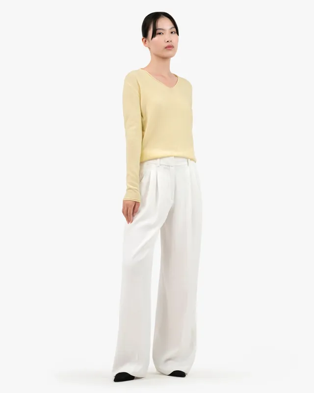 Lightness V-Neck Sweater - Yellow