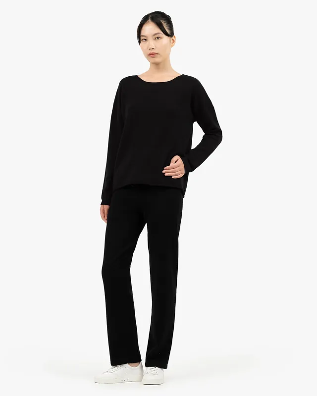 Lightness Crew Neck Sweater - Black