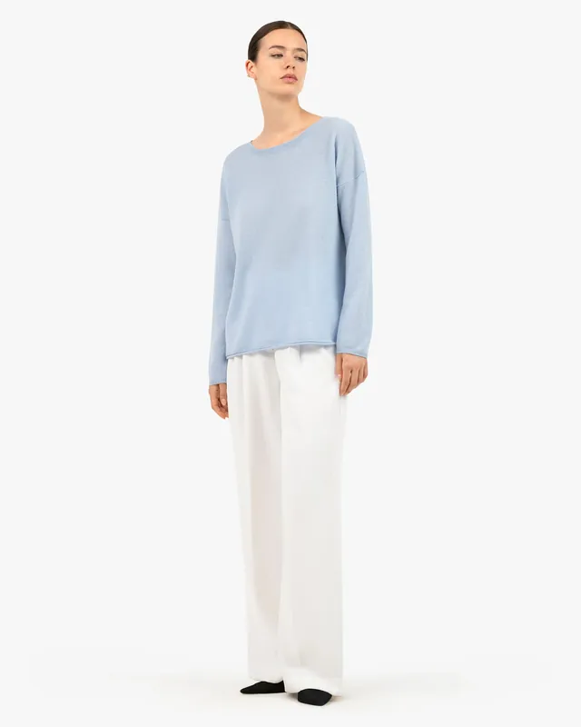 Lightness Crew Neck Sweater - Light Blue