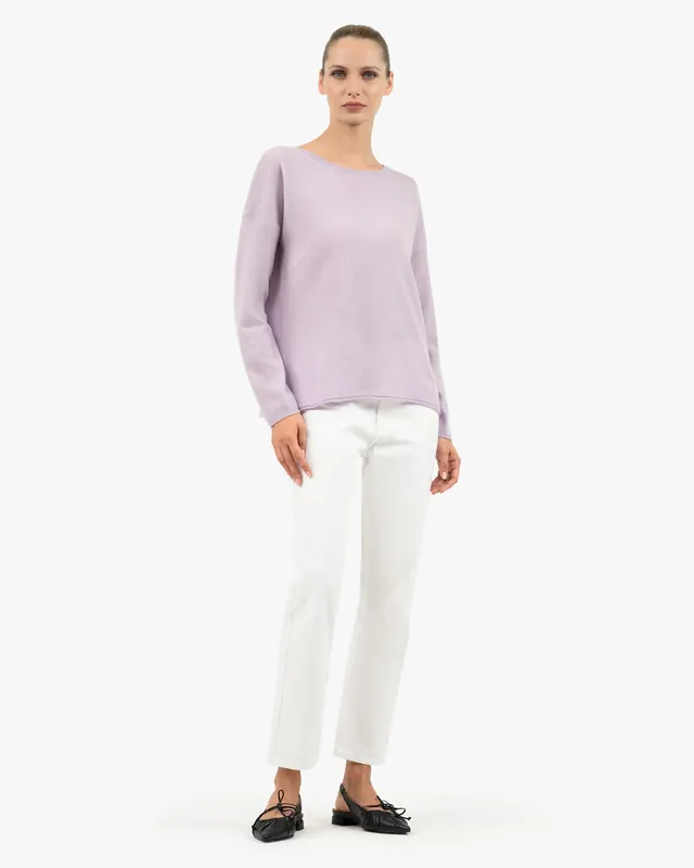 Lightness Crew Neck Sweater - Lilac