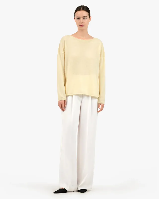 Lightness Crew Neck Sweater - Yellow