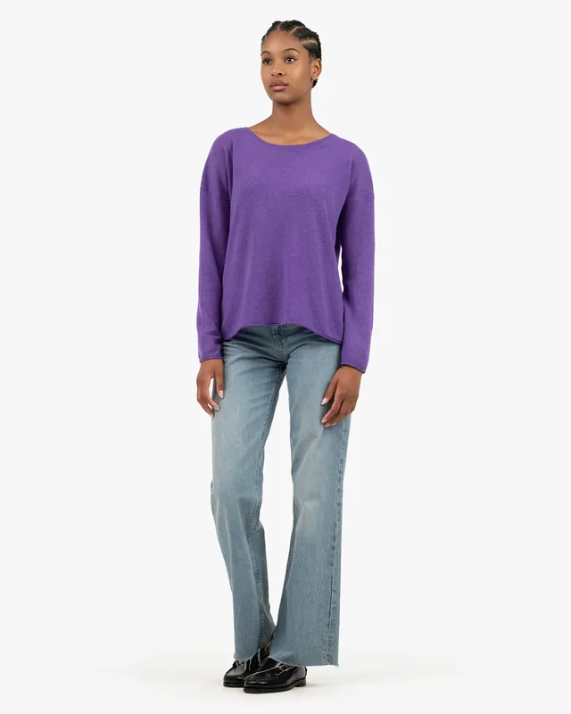 Lightness Crew Neck Sweater - Purple