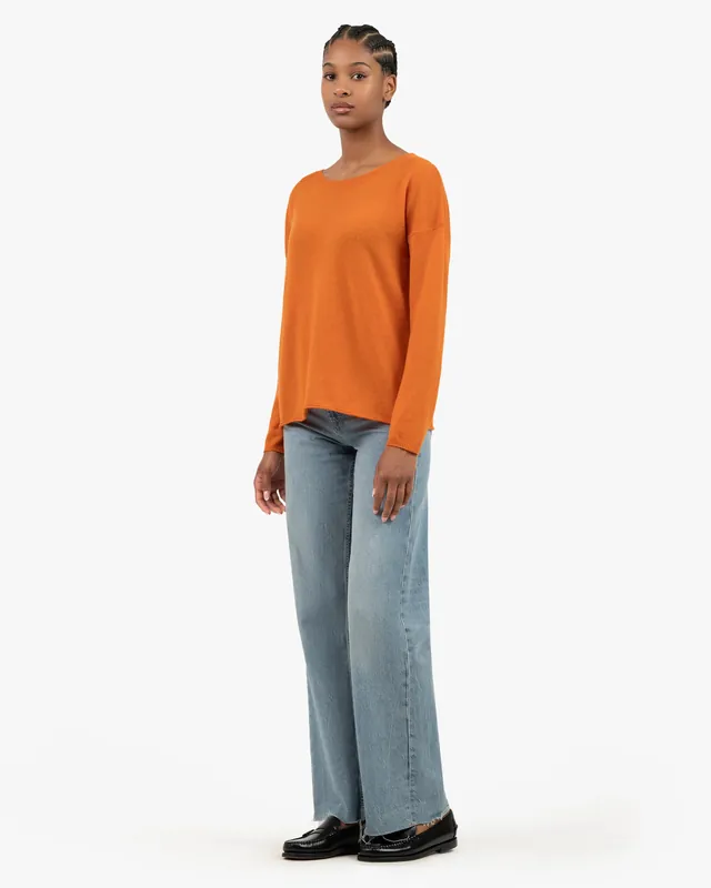 Lightness Crew Neck Sweater - Orange