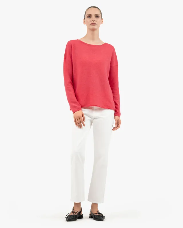 Lightness Crew Neck Sweater - Red