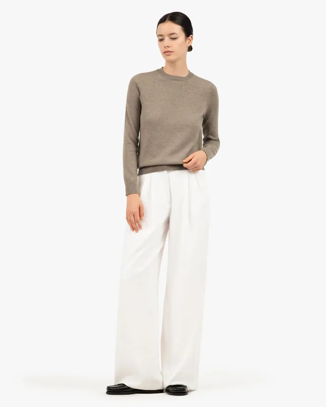 Women's Tribeca Crew Neck Sweater - Taupe