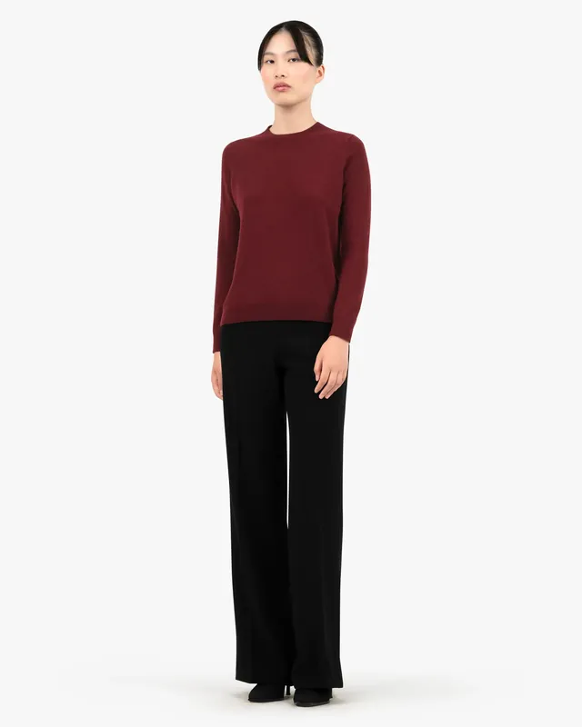Women's Tribeca Crew Neck Sweater - Bordeaux