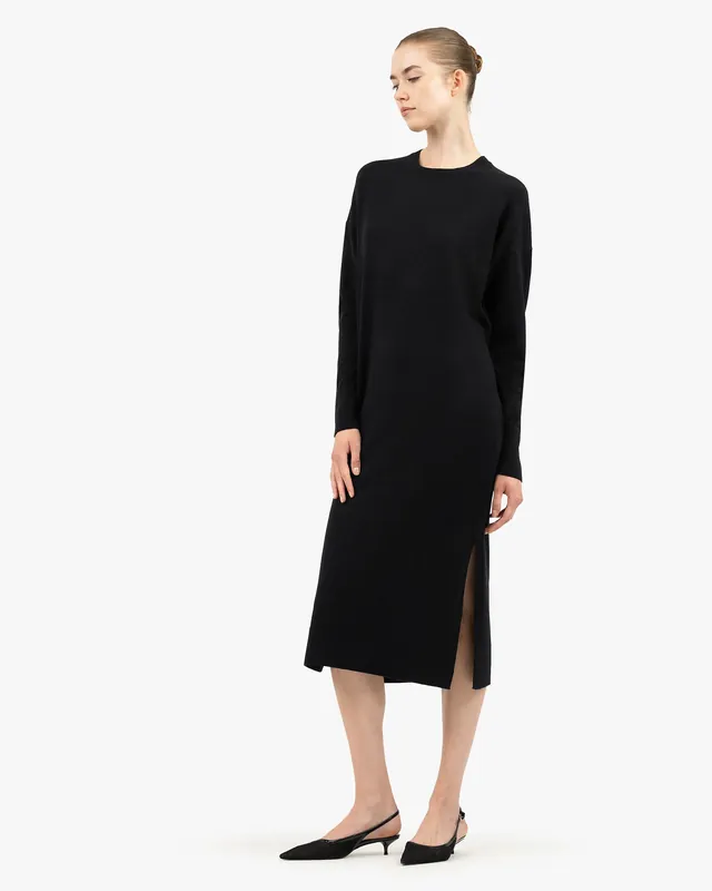 Liv Crew Neck Dress - Black