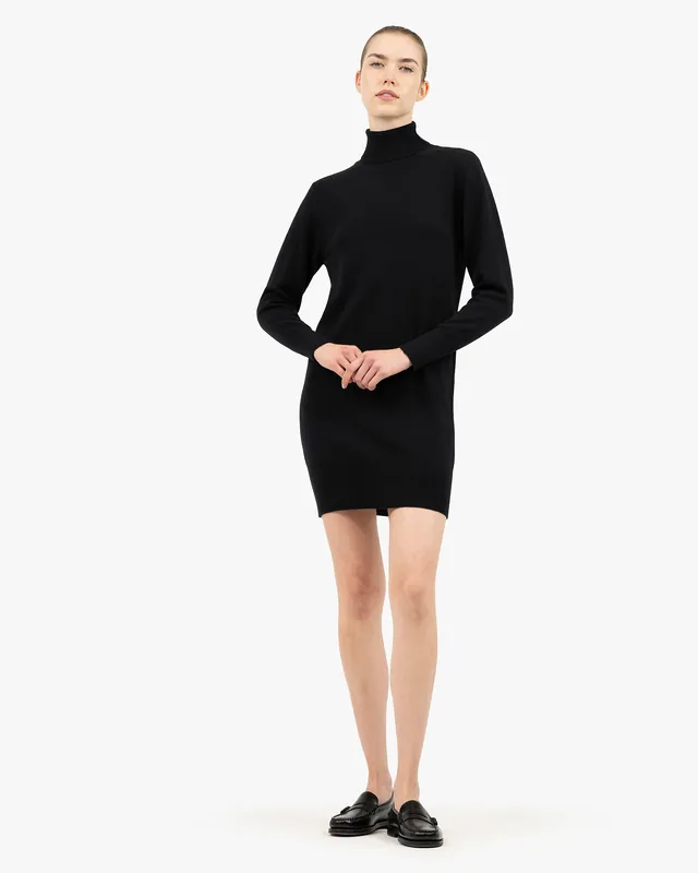 Florenz Turtleneck Dress - Black