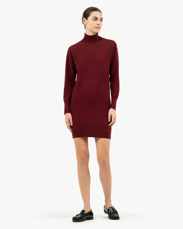 Florenz Turtleneck Dress - Bordeaux