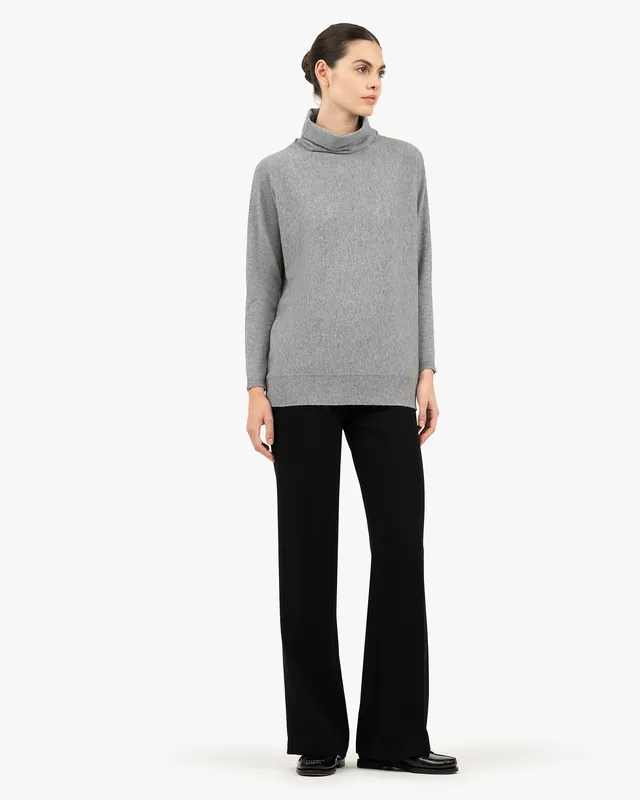 Women's Milford Turtleneck Sweater - Medium Grey