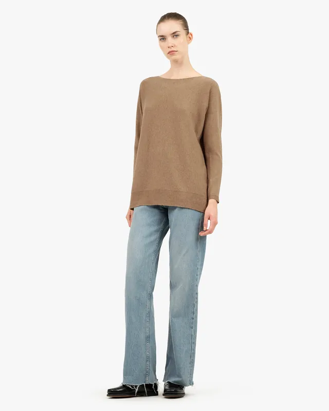 Milford Boat Neck Sweater - Hazelnut