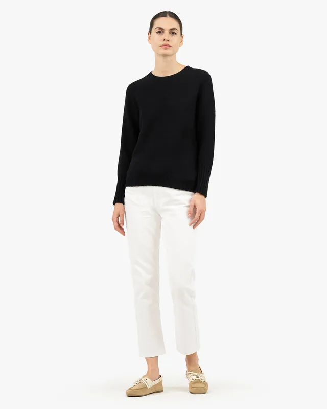 Women's Merano Crew Neck Sweater - Black